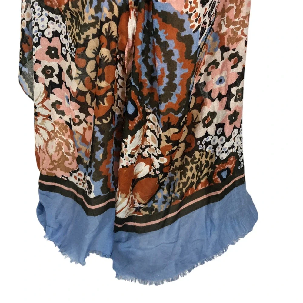 Vera Bradley‎ Multicolor Floral Print Neck Scarf Wrap Shawl Artsy Boho Colorful